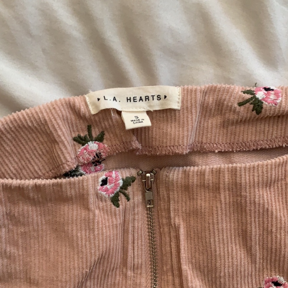 3 for $40 | L.A. Hearts | Blush Pink Corduroy Mini skirt - Picture 3 of 3